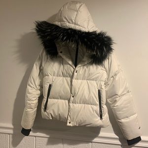 White Northface puffer jacket